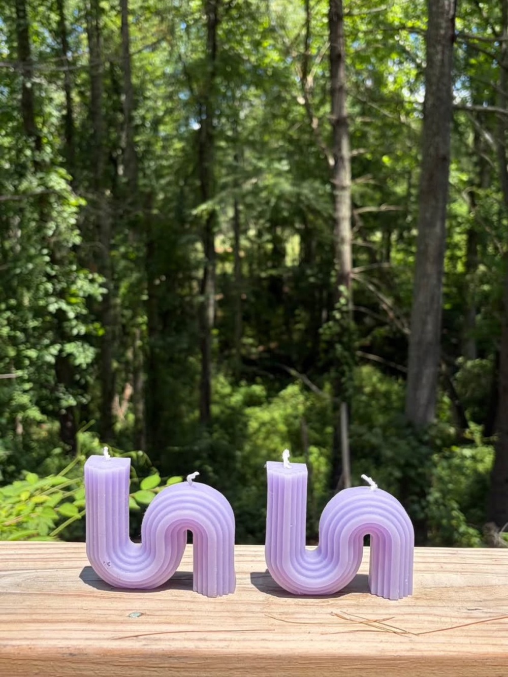 Lavender S-Shape Decorative Candles - Home Accents